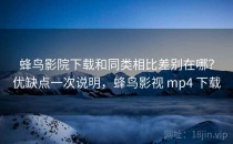 蜂鸟影院下载和同类相比差别在哪？优缺点一次说明，蜂鸟影视 mp4 下载