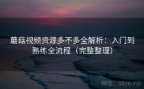 蘑菇视频资源多不多全解析：入门到熟练全流程（完整整理）