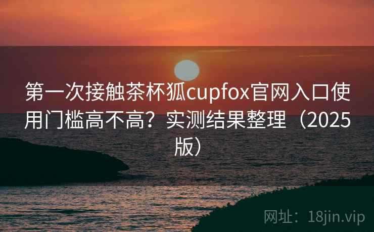 第一次接触茶杯狐cupfox官网入口使用门槛高不高？实测结果整理（2025版）  第1张